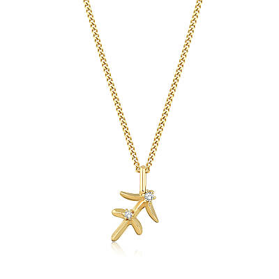 0,03 Karat Pırlantalı Yay Burcu Charm Kolye Ucu (1)