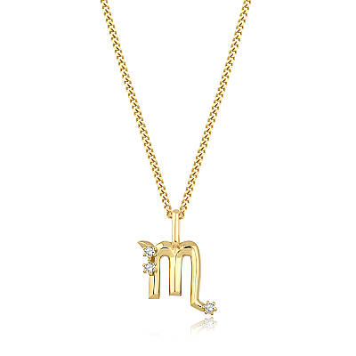 0,04 Karat Pırlantalı Akrep Burcu Charm Kolye
