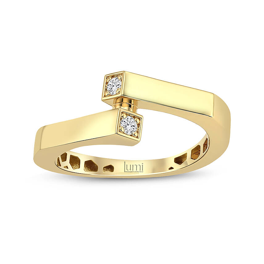 0,08 Karat Minimal Tasarım Pırlanta Yüzük - 1