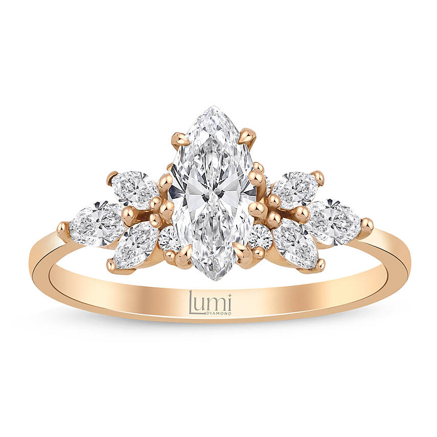 1,11 Karat Vintage Tasarım Markiz Pırlanta Yüzük - 1